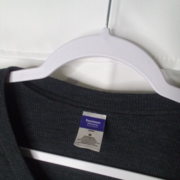 Bottom Drawers Sleepwear Shirt Women M NC State Long Sleeve Thermal Gray - Picture 9 of 14